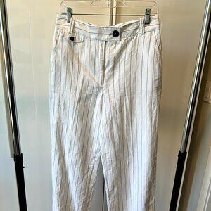 NWOT - Zara Pinstripe Linen Pants - Size Medium
